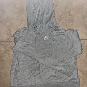 Nike Heather Gray Full-Zip Hoodie